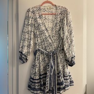 Cleobella Floral and Paisley Linen Robe Size Large